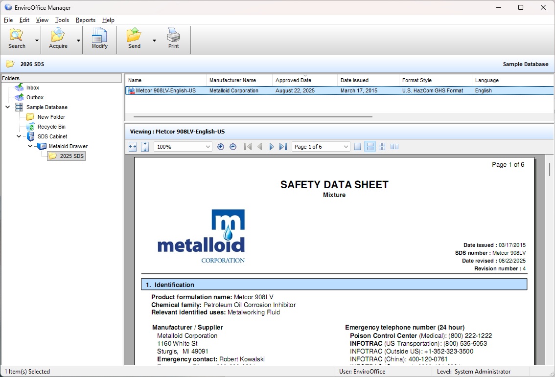 EnviroOffice Suite Screenshot